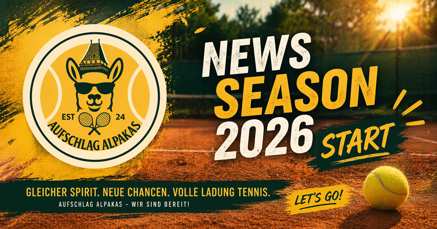 Die Aufschlag Alpakas starten in die neue Saison 2026